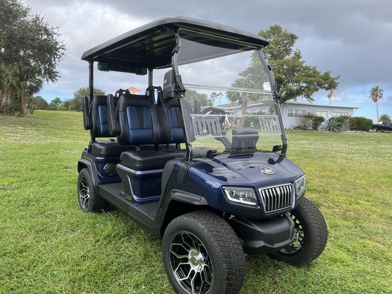 2025 Evolution D5 Ranger 4 Mediterranean Blue | Forward-Facing Cart