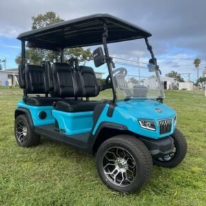 2025 Evolution D5 Ranger 4 Portimao Blue | Forward-Facing 4-Seater Cart