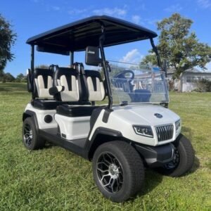 2025 Evolution D5 Ranger 4 Pearl White | Forward-Facing 4-Seater Cart