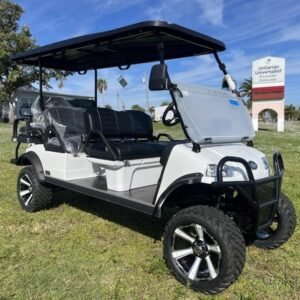 2025 Evolution Forester 6 Plus Pearl White | 6-Seater Lifted Golf Cart