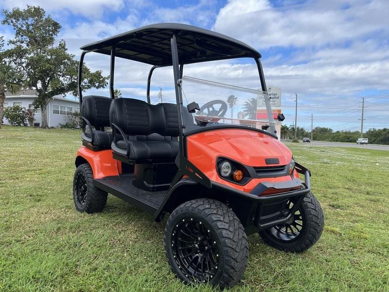 2025 E-Z-GO Liberty ELiTE Lithium PTV | Solar Flare | 4 Forward-Facing Seats | Sale Price!